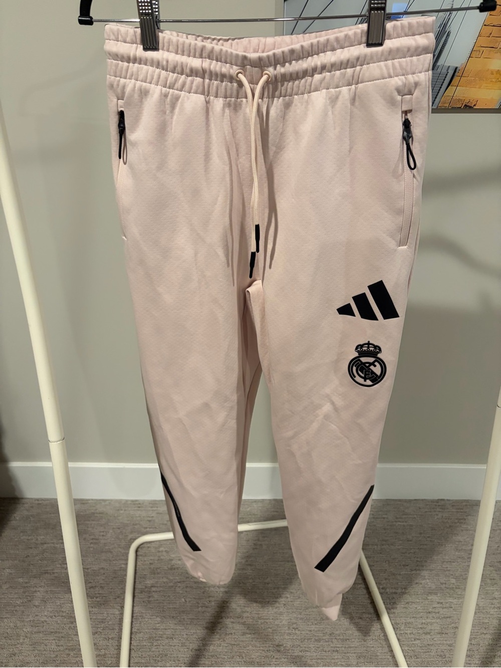 Adidas Real Madrid Joggers in  Light Pink